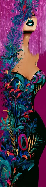 Free unique bookmark featuring an illustrated dress